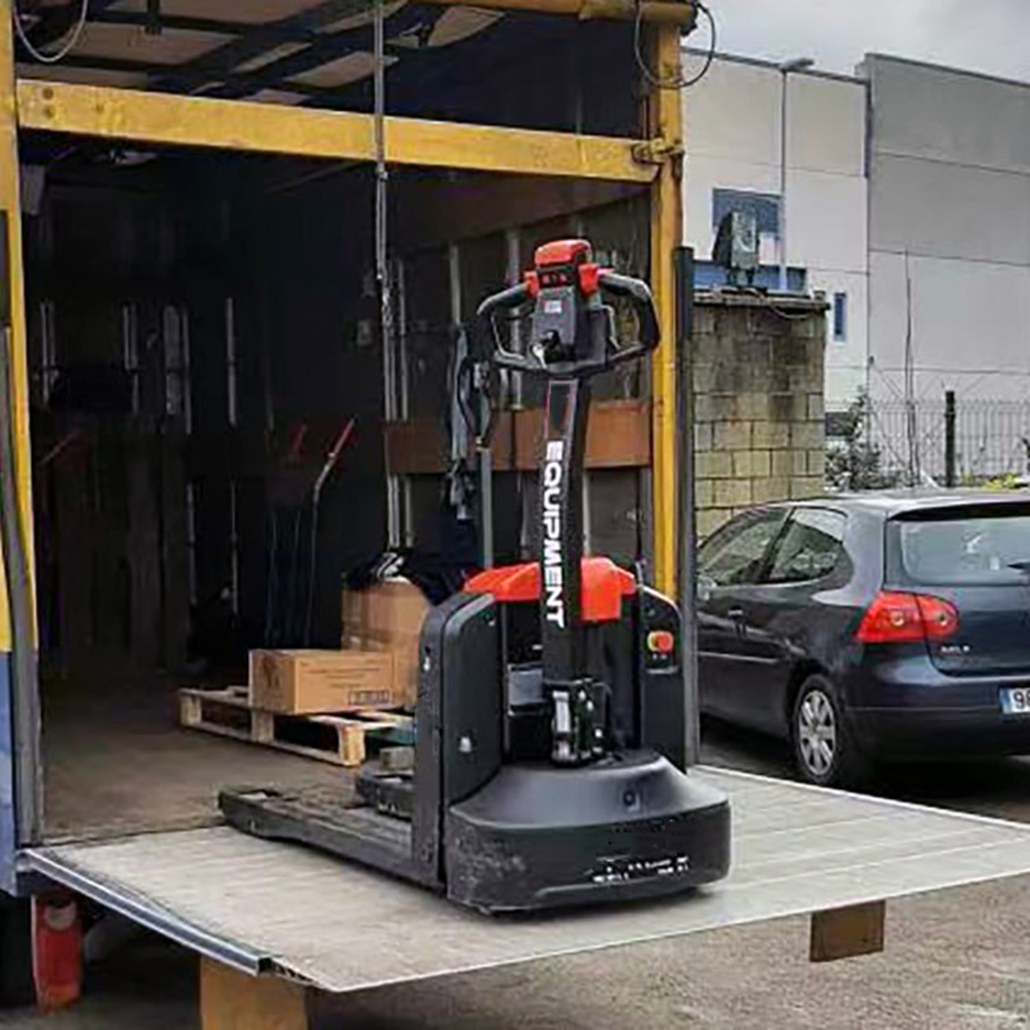 Semi Electric Hydraulic Hand Pallet Truck with Lithium Battery for Warehouse Forklifts