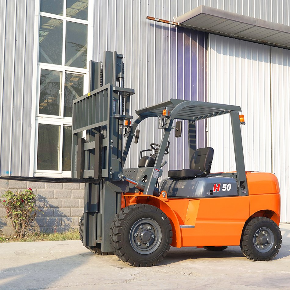 Hopper Hydraulic Truck Anti Collision Sales Diesel Forklift Truck Engineering Machine 5 Ton Small 4 Ton 3 Ton Diesel Mini Warehouse Forklift