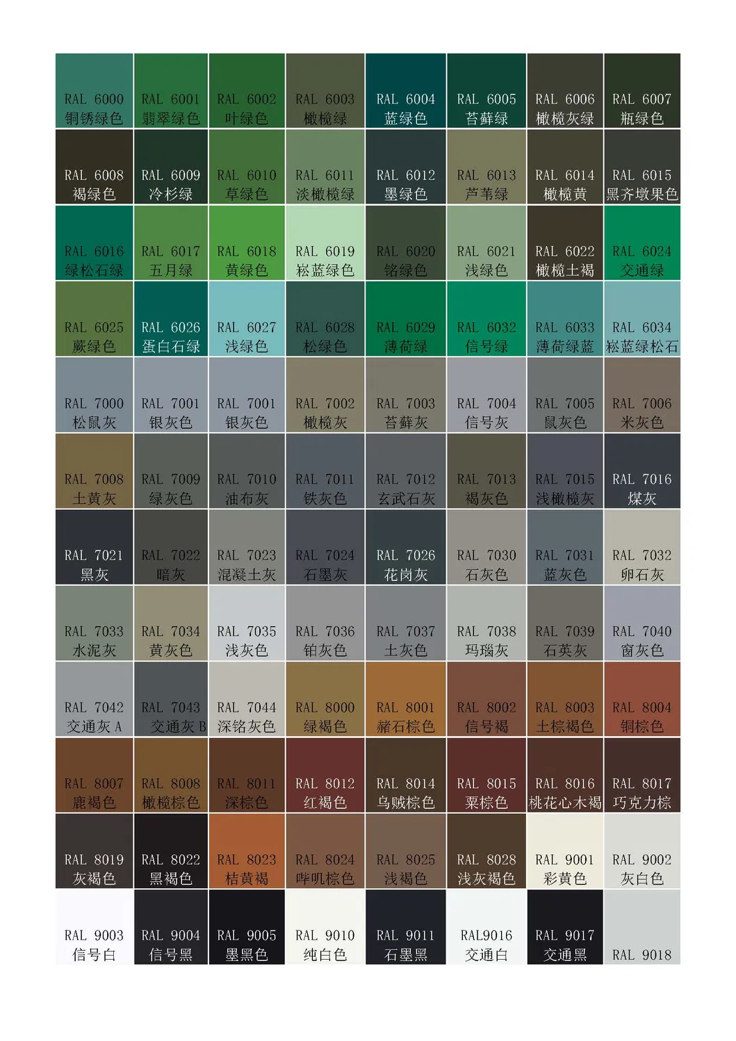 Color Chart 2