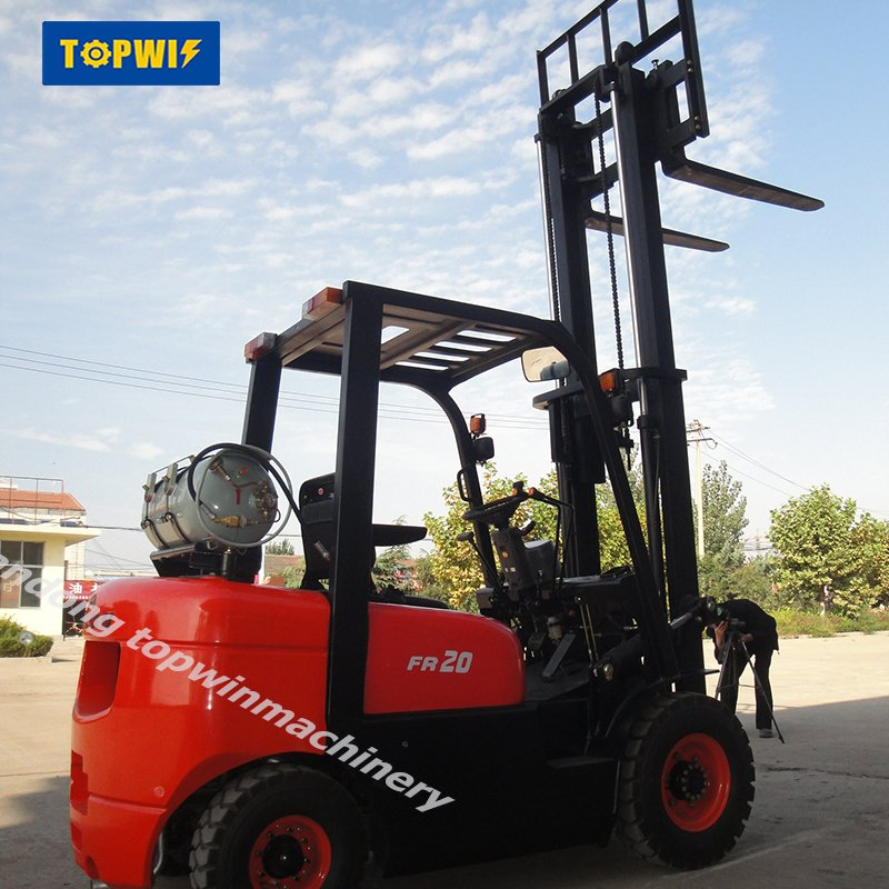Topwin 2ton 3ton 3.5ton Diesel/Gasoline/LPG/ 3 Stage Mast 4m Lifting Height Forklift Truck for Sale