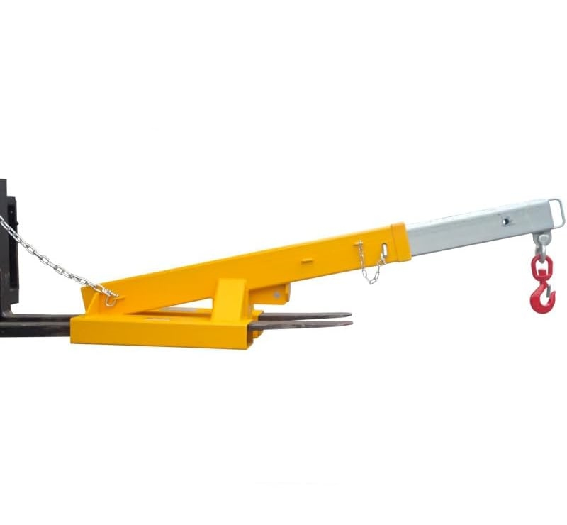 Adjustable Forklift Jib Crane Telescopic Forklift Lifting Jib Extension Fixed Boom Attachment