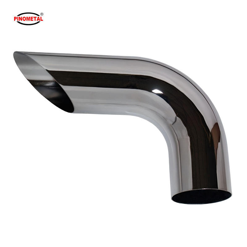 5"Od 90 Degree Chrome Dump Exhaust Pipes Stack Pipes