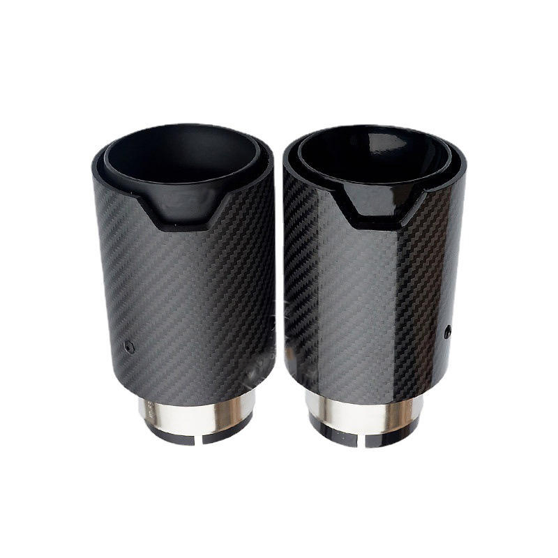 Modified Car Exhaust Tips Fit for BMW M2 M3 M4 M5 M Performance Style Carbon Fiber Muffler Tail Pipe Clamp-on Accessories