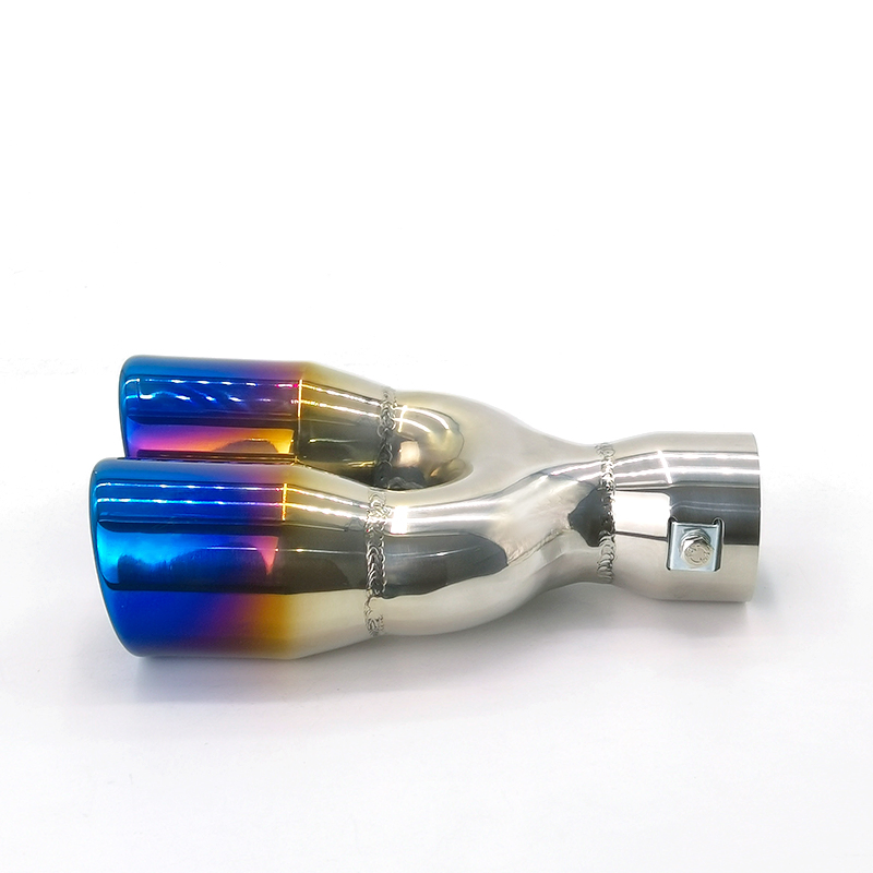 Stainless Steel Plated Blue Exhaust Systems Muffler Tail Pipe Tips