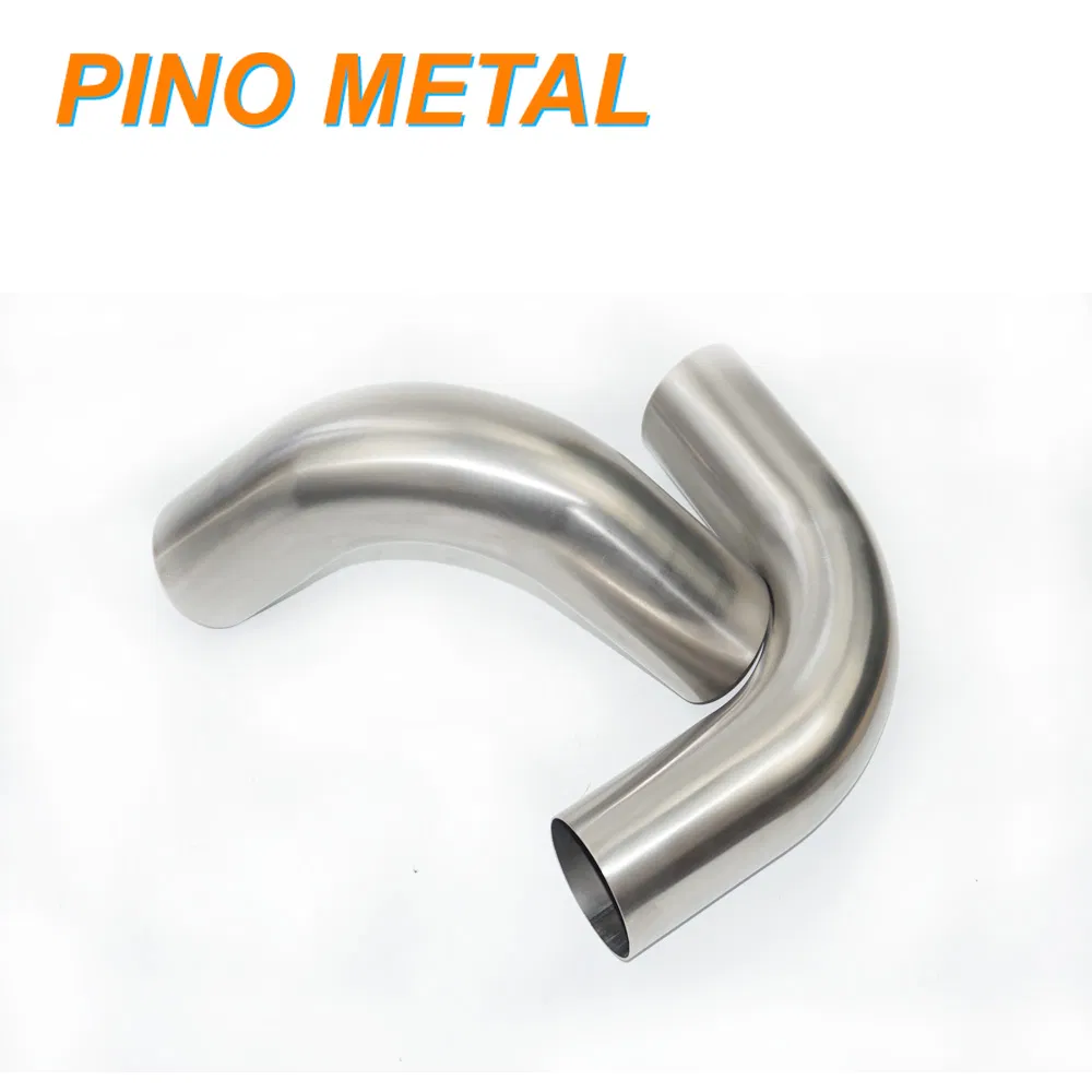 Titanium Exhaust Pipe Mandrel 76.2mm Diameter U-J Exhaust Bent Tubing