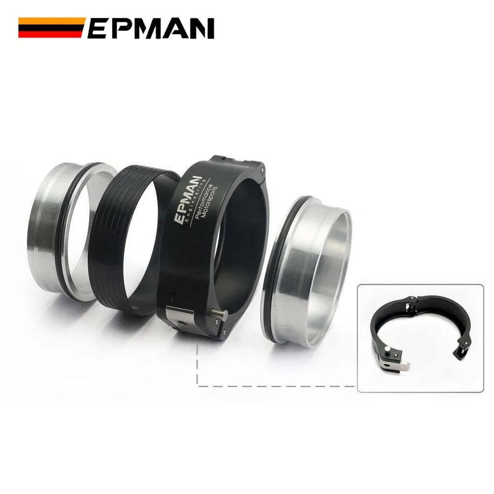 Epman Exhaust Pinless Hanger W Flange System Assembly Type V-Band Clamp for 2" /2.5" / 3" / 3.5" / 4" Radiator Intercooler Hose Wastegate Flang