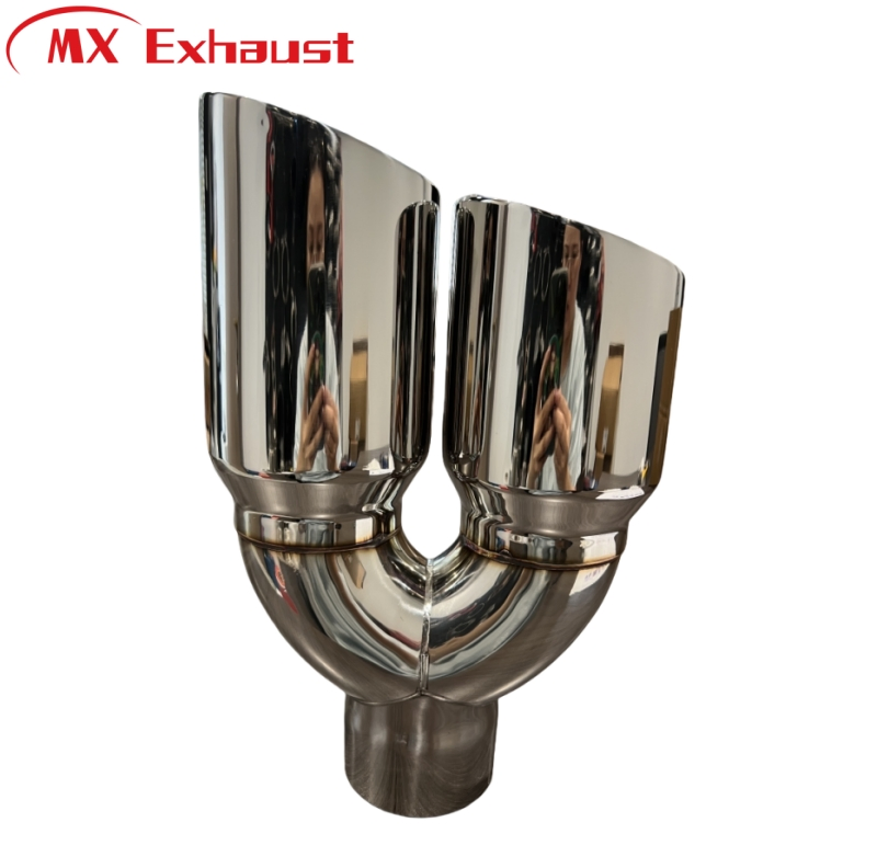 Popular in Us Chrome Polished 2.5'' 3 Inch Angel Stainless Steel Exhaust Tips Exhaust Pipe for Car Truck Exhaust System