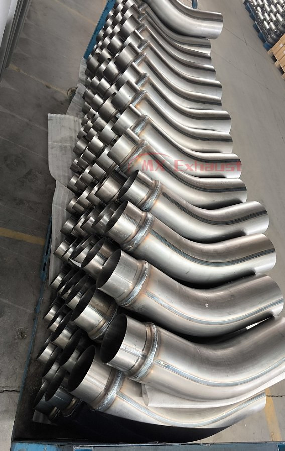 Exhaust Pipes 4'' for I. D and 5'' for O. D 23'' Length Chrome Exhaust Tip for Truck Muffler System