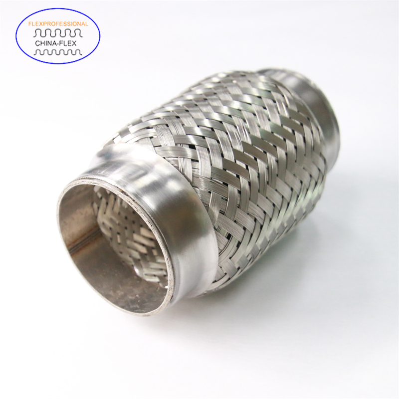 89mmx254mm Auto Ss 304 Braided Exhaust Flexible Corrugated Bellows Pipe Car Tubo Escapes Flexible