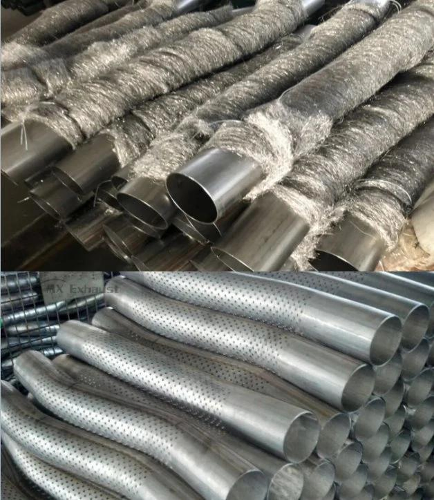 304 409 Stainless Steel Exhaust Perforated Tube Louver Smoker Pipe for Exhaust Muffler