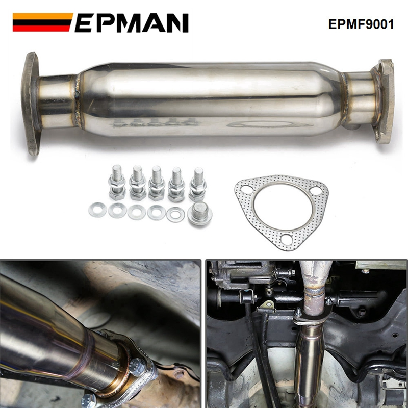 Epman Performance Stainless Steel High Flow Exhaust Downpipe Exhaust Test Pipe for Honda Civic Crx 1988-1991 for Acura Integra 1990-2001 Epmf9001