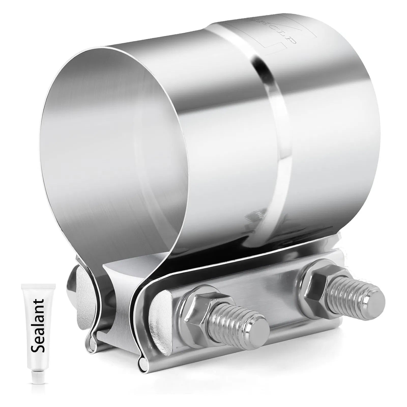Stainless Steel Lap Joint Clamp Exhaust Band Coupler Sleeve Clamp for Modern Exhaust Systems