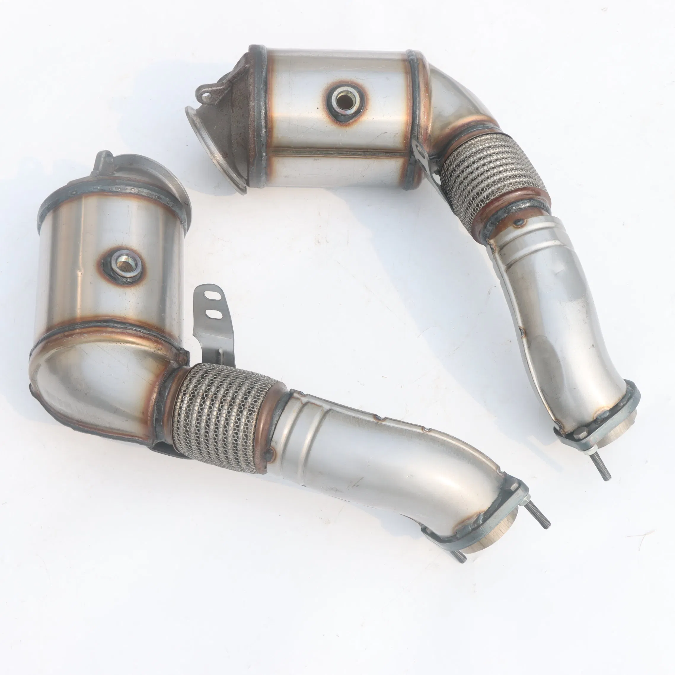 Auto Exhaust System Three-Way Exhaust Manifold Direct Fit Catalytic Converter for BMW 750 F02 X5 X6 E70 E71 E72 F10 N63