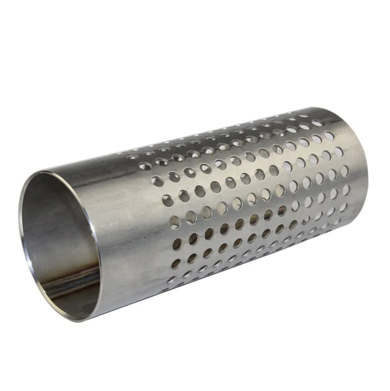 Automotive Exhaust Pipe Parts Durable SS316 304 /409L Stainless Steel Perforated Tubing