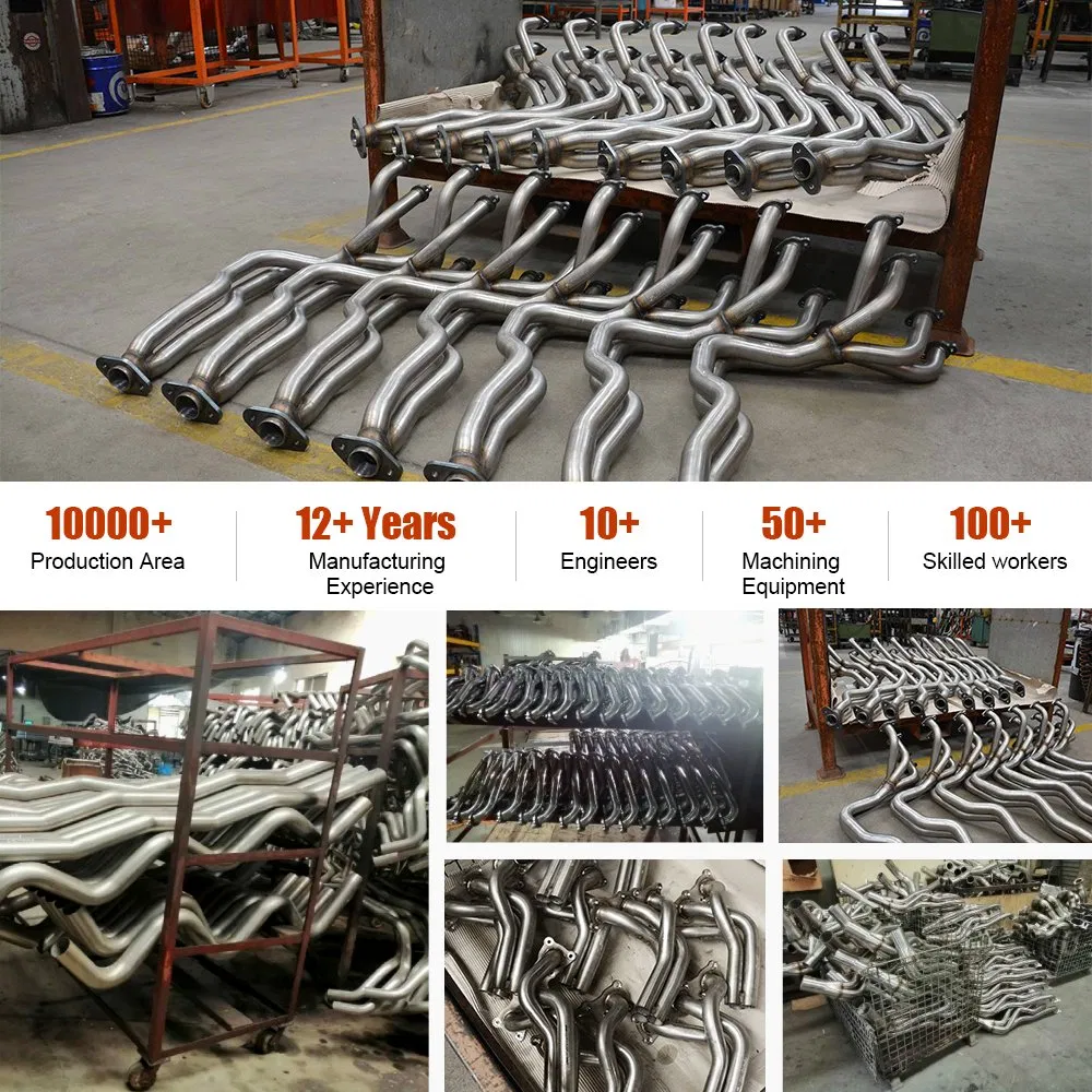 Wholesale Stainless Steel and Titanium Alloy Header Pipe, Chrome Motorcycle Front Exhaust Pipe, Universal Muffler Tube and Manifold Pipes