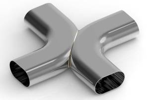 Chrome Stainless Steel Exhaust Tip - 56mm Tail Pipe Sports Trim Flat Oval