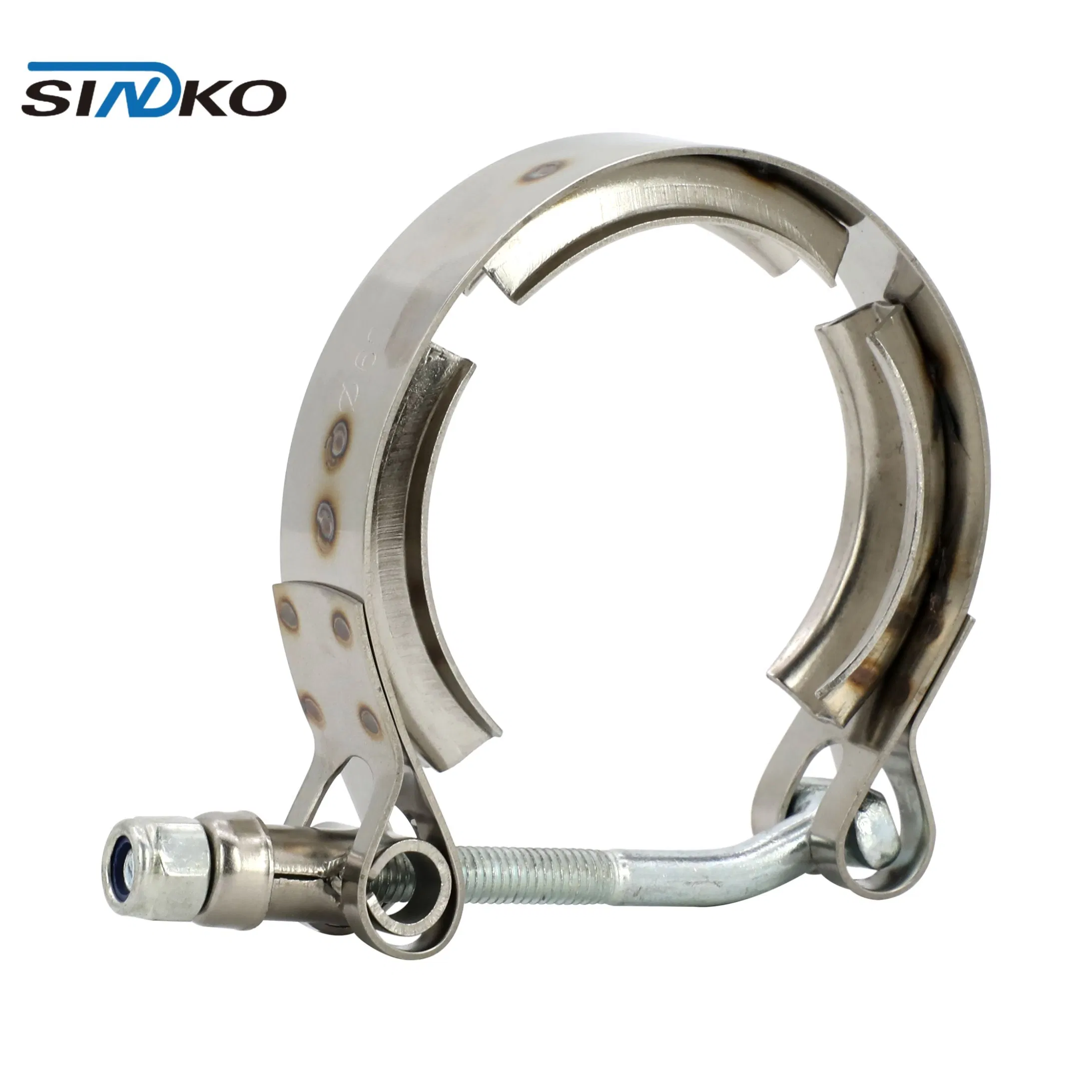 V-Band Clamp Kit 304 Stainless Steel Quick Release V Band Exhaust Flange Clamp Set