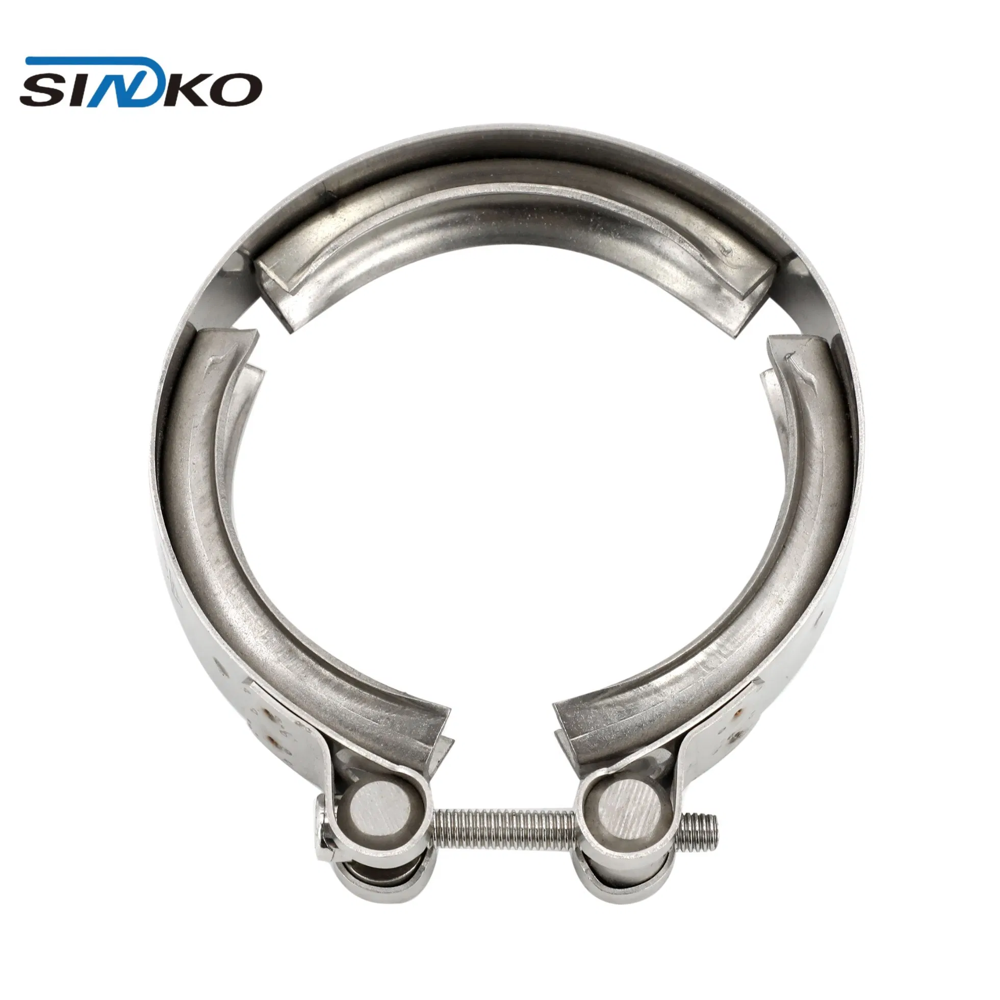 V-Band Clamp Kit 304 Stainless Steel Quick Release V Band Exhaust Flange Clamp Set