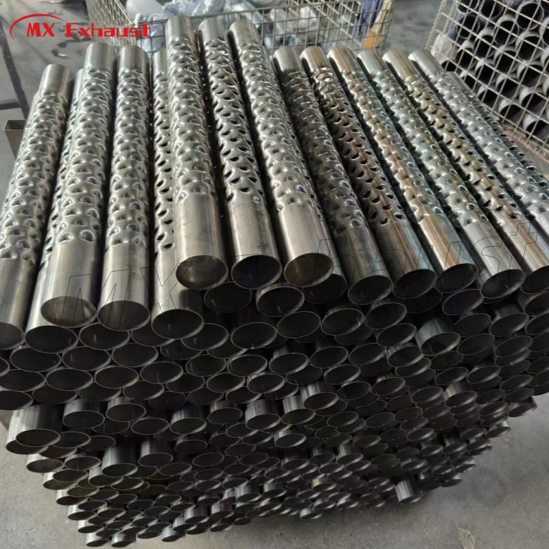 304 409 Stainless Steel Exhaust Perforated Tube Louver Smoker Pipe for Exhaust Muffler