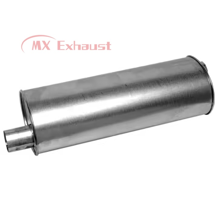 Customized New Style Round 4'' 5'' 6'' Exhaust Silencer Stainless Steel/Aluminized Steel Muffler for Heavy Duty Truck/Diesel