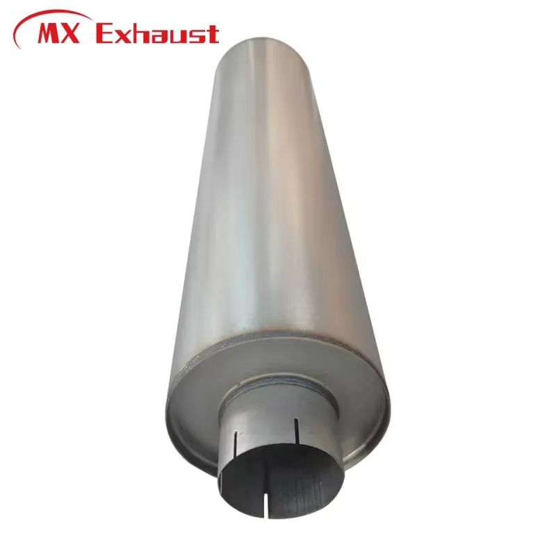 Customized 6" Round Double Wrap Outer Shell Stainless Steel/Aluminized Steel Inner Shell Galvanized Steel Automotive Exhaust Muffler Silencer