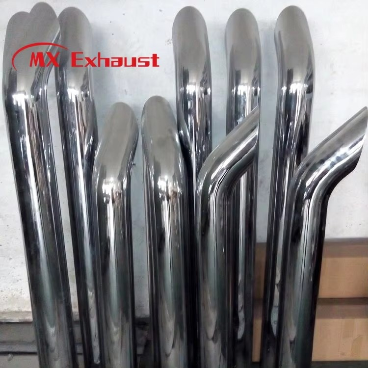 Custom Exhaust Pipe Muffler Chrome Steel Stack Curved Pipe for America Truck