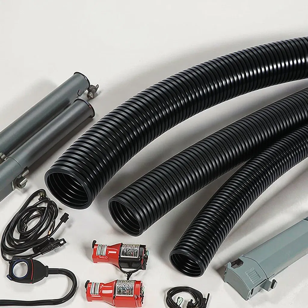 Black PA66 Plastic Corrugated Cable Sheath Thickened Flexible Wire Black Plastic Pipe Threaded Connection Electric Conduit PE PP