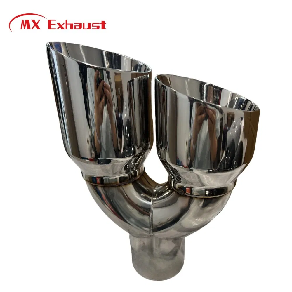 Popular in Us Chrome Polished 2.5'' 3 Inch Angel Stainless Steel Exhaust Tips Exhaust Pipe for Car Truck Exhaust System
