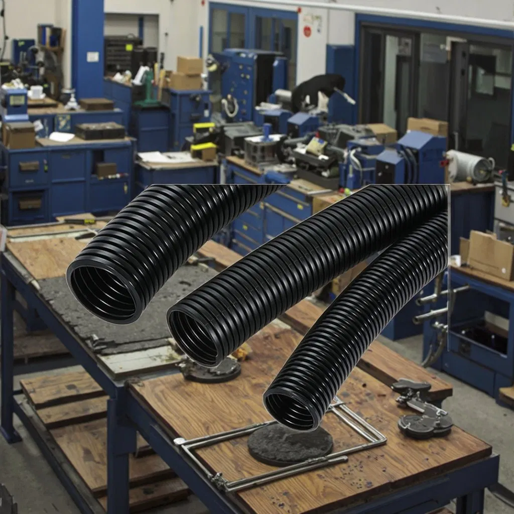 PA66 Ad42.5 Professional Corrugated Pipe Steel Wire Corrugated Hose Plastic Protective Tube Flexible