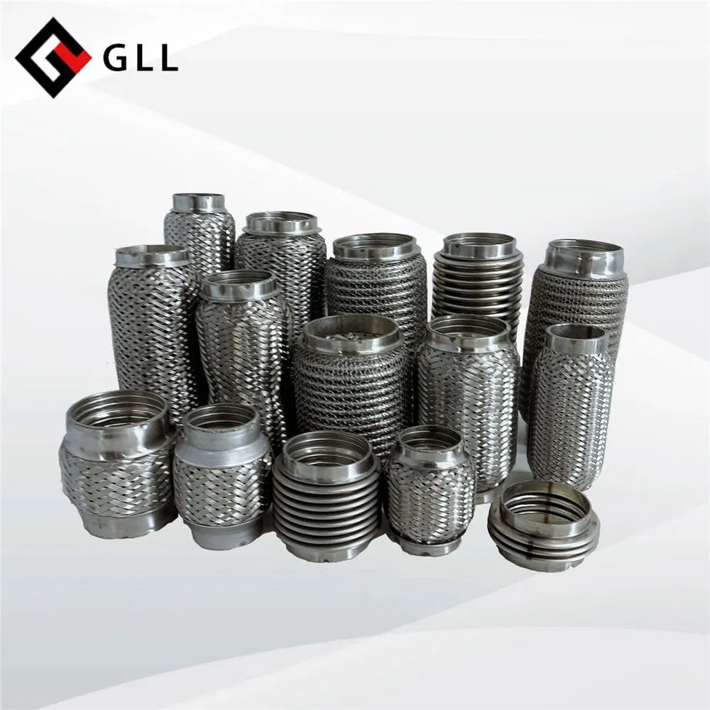 Gll Manufacturer Stainless Steel Exhaust System Car Braided Flexible Exhaust Pipe