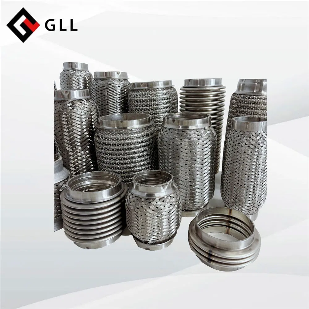 Gll Manufacturer Stainless Steel Exhaust System Car Braided Flexible Exhaust Pipe
