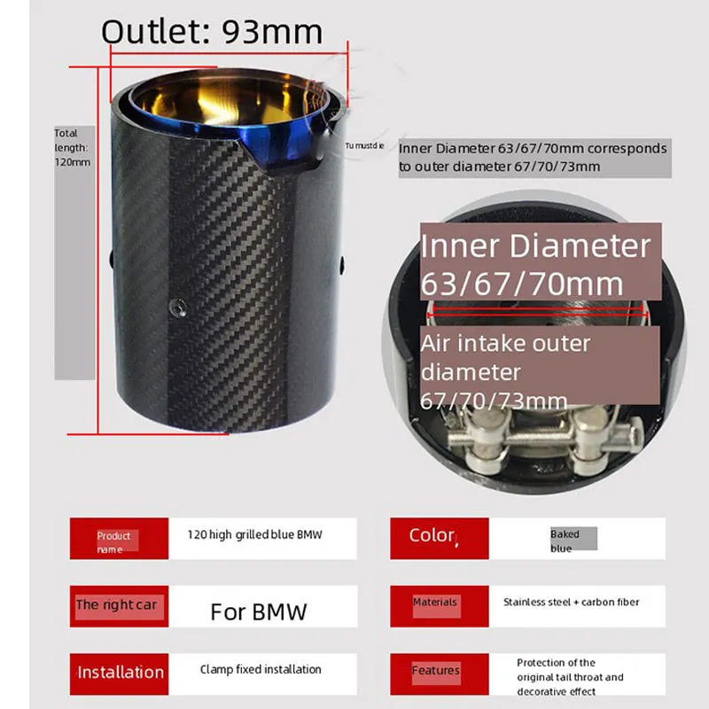 Real Carbon Fiber Exhaust Tips Detail 6