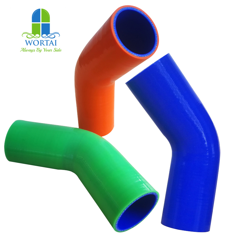 High Temperature Automotive 45 Degree Elbow Rubber Reducer Hose Silicone Rubber Tubing