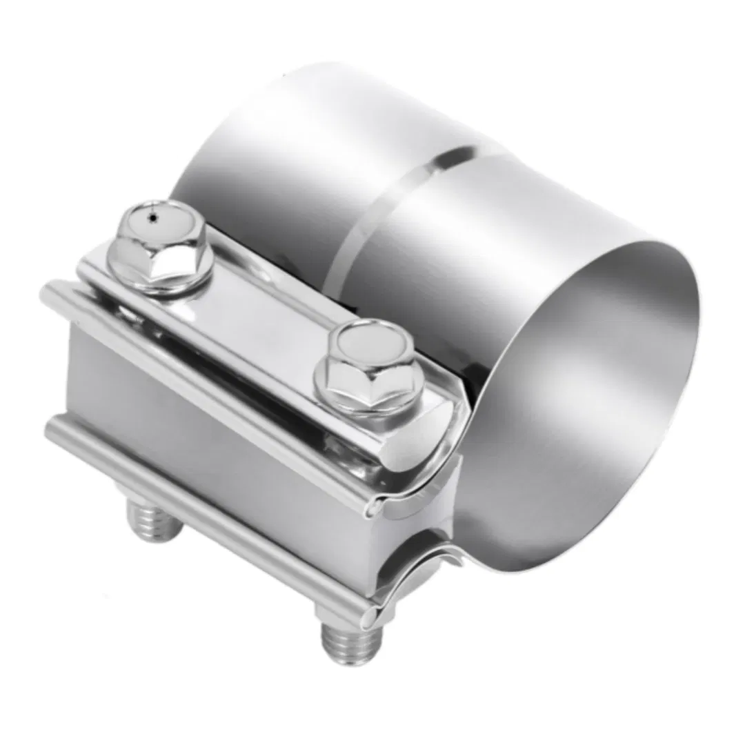 Stainless Steel Lap Joint Clamp Exhaust Band Coupler Sleeve Clamp for Modern Exhaust Systems
