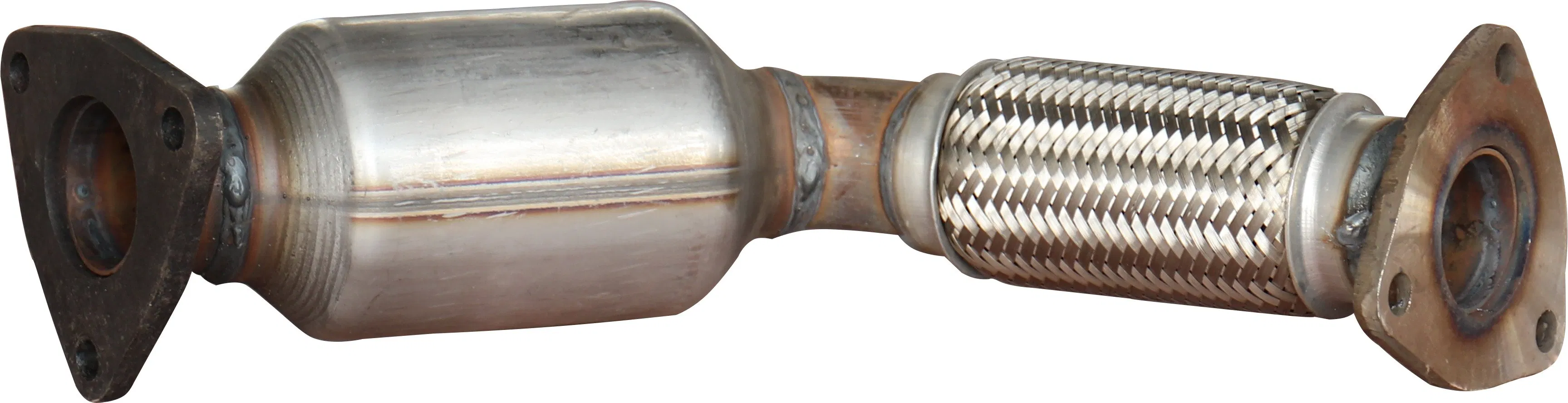 Stainless Steel Exhaust System Catalytic Converter with Built-in Ceramic Core.