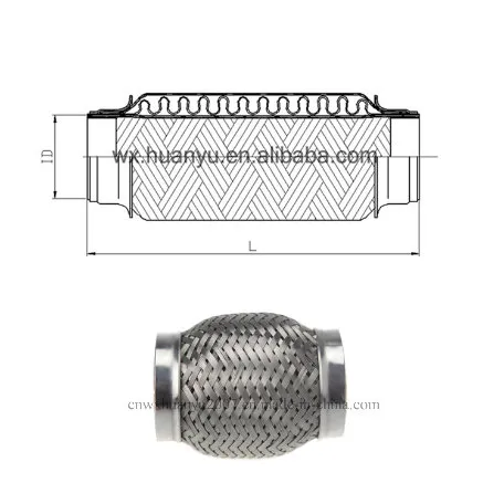 Auto Flexible Exhaust Pipe with Inner Braid