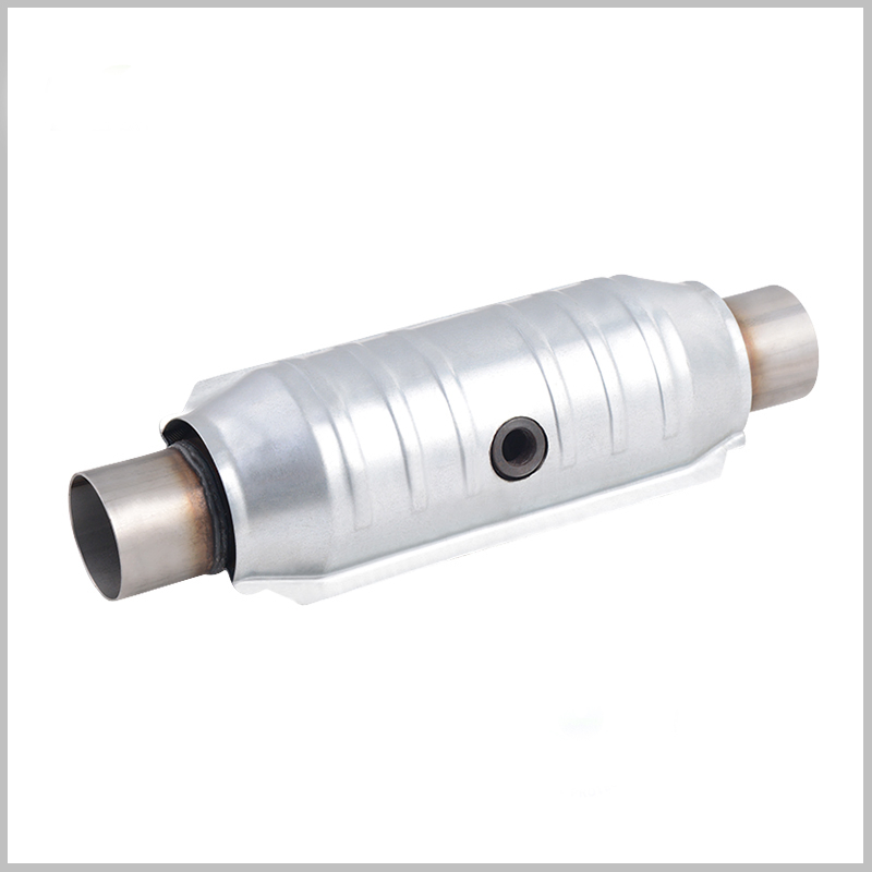 Stainless Steel Exhaust System Three-Way Catalytic Converter Honeycomb Ceramic Core with O2 Plug