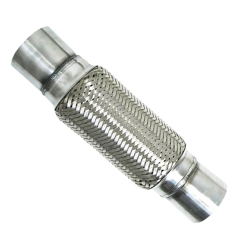 Car Exhaust Pipe Flexible Pipes Bellows Car Exhaust Flexible Pipe with Inner Braid Flexible Exhaust Pipe with Nipple Ss Bellow Exhaust Flex Pipes