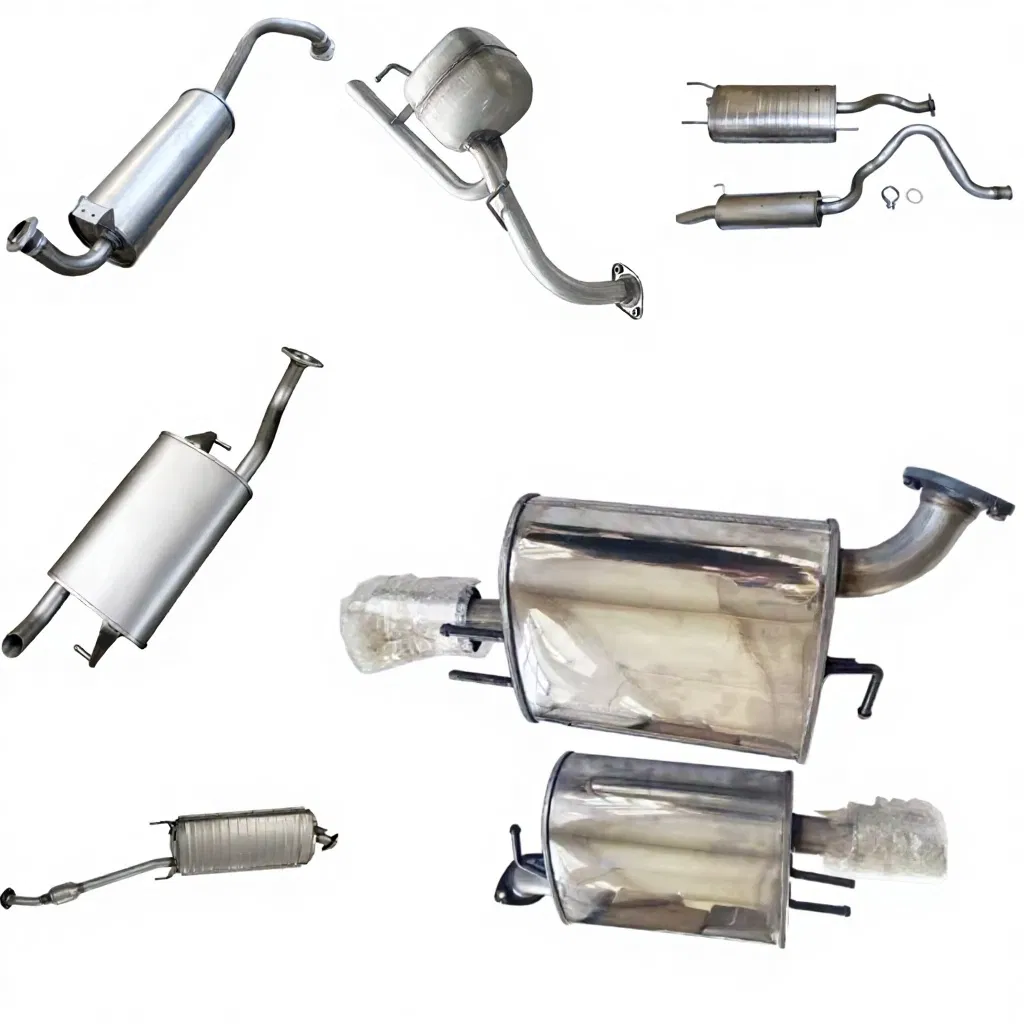 High Quality Exhaust Pipes 409ss Car Exhaust Muffler for Toyota Camry Corolla Land Cruiser RAV4 Yaris Hilux Coaster Highlander Car Silencer Muffler