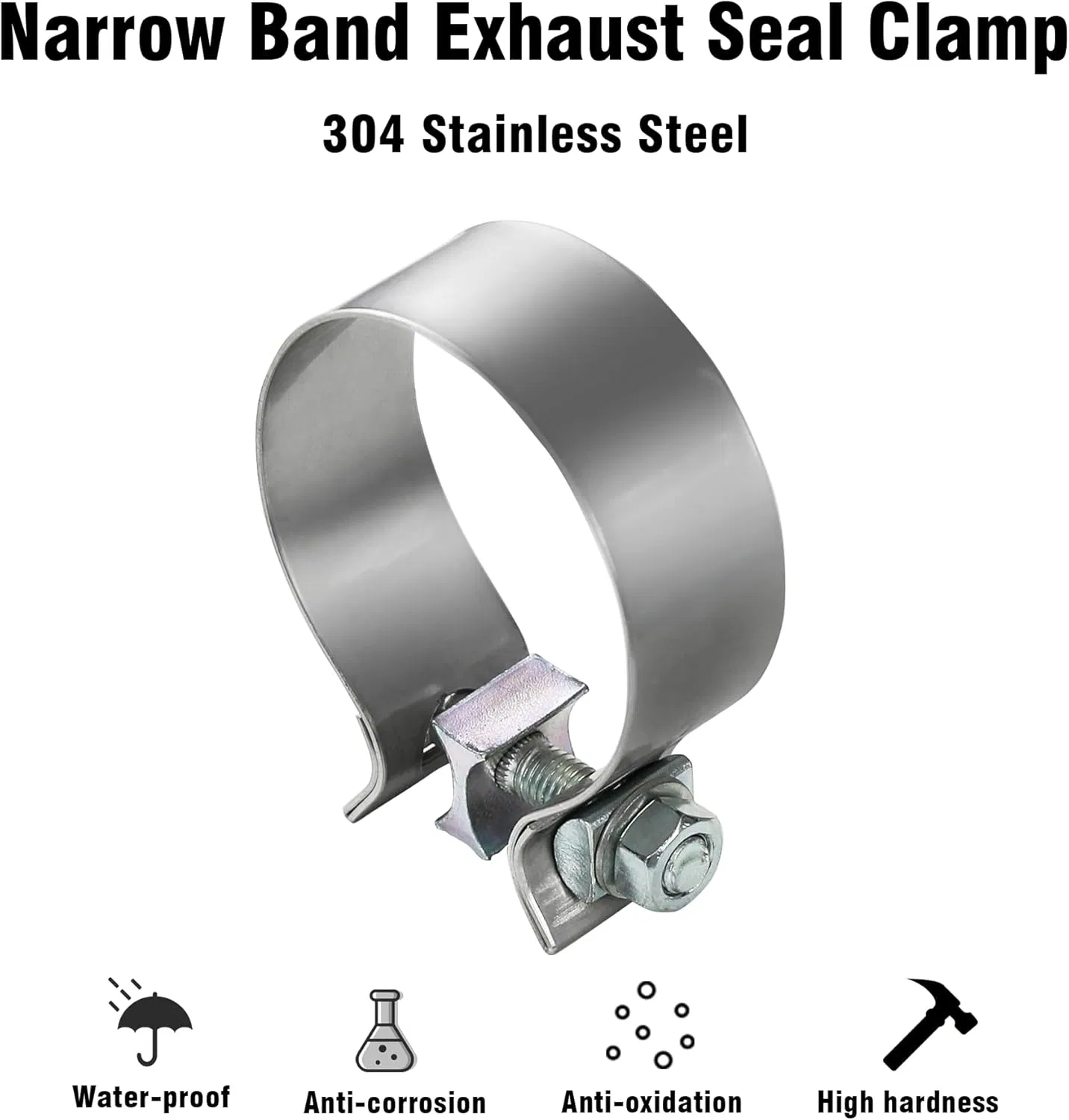 Automobile Exhaust Pipe Arc Clamp Muffler Connector Pipe Card Card Tail Throat Connection Pipe Clamp