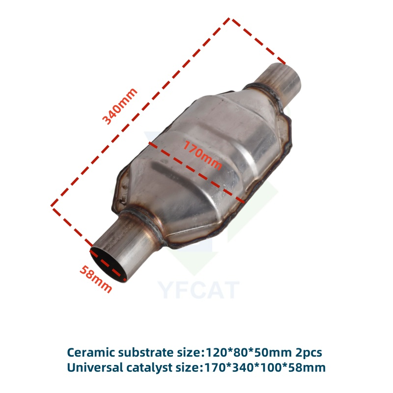 Customization High Performance Universal Catalytic Converter New 2.5" Inlet Outlet Diameter