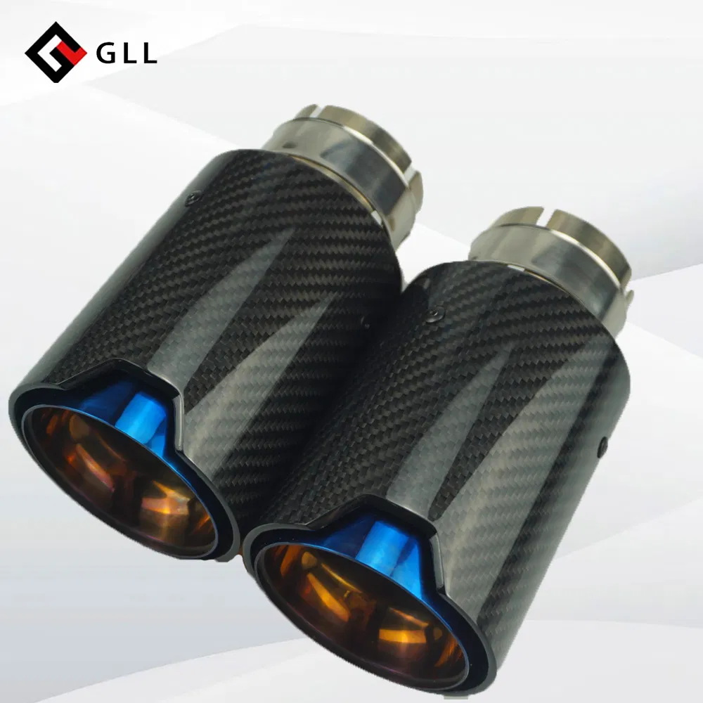 Car Carbon Fiber Auto Exhaust Pipe Muffler End Tips for 63mm 89mm