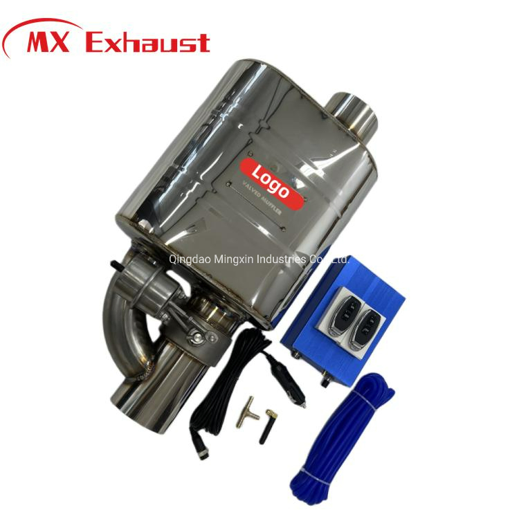 Performance Customized Stainless Steel Car Vacuum Exhaust Muffler with / Without Remote Control