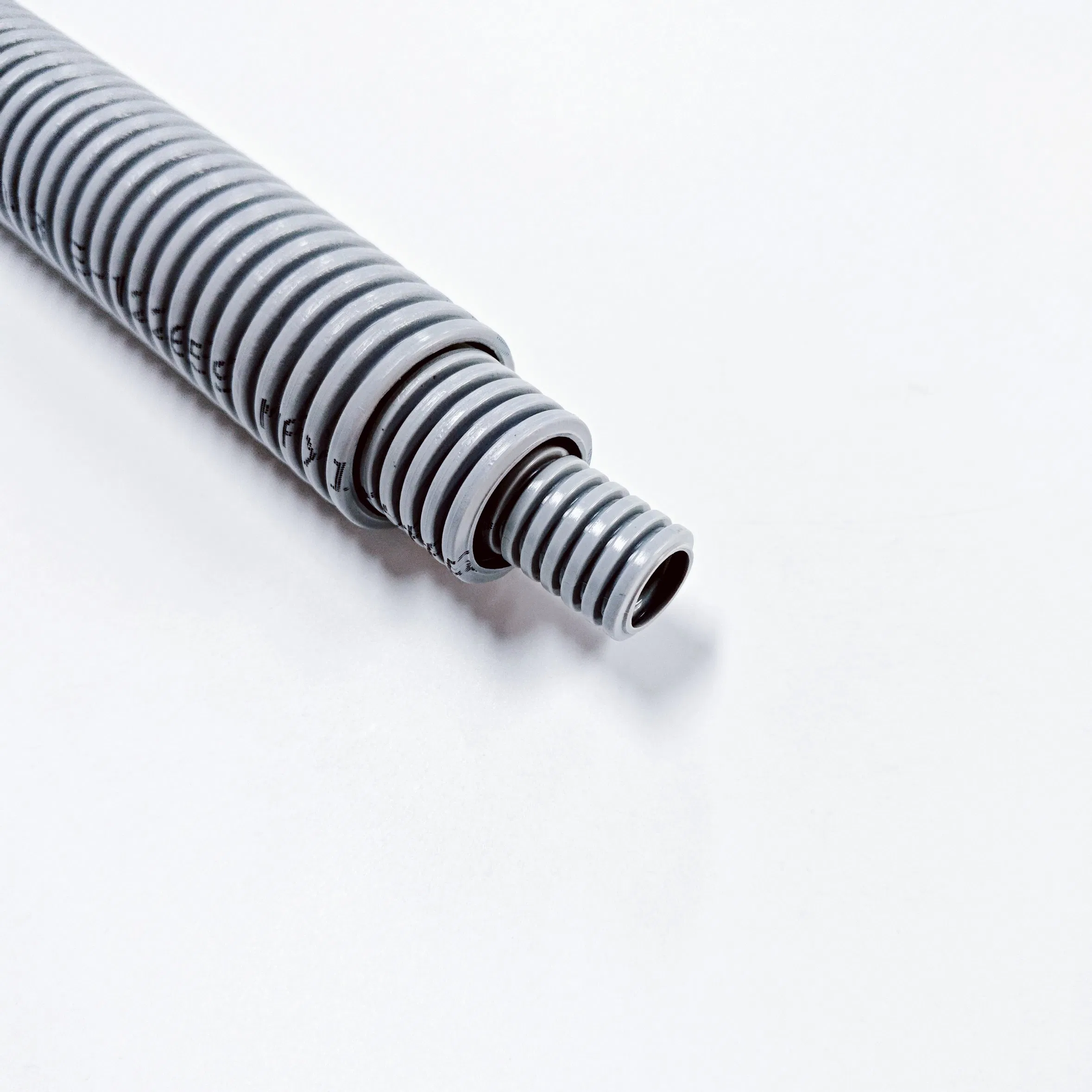 1/2" - 3/4" UL PVC Corrugated Conduit Pipe Electrical Flexible PVC Pipes Fireproof UV Resistant Grey Plastic Electric Tube Pipe