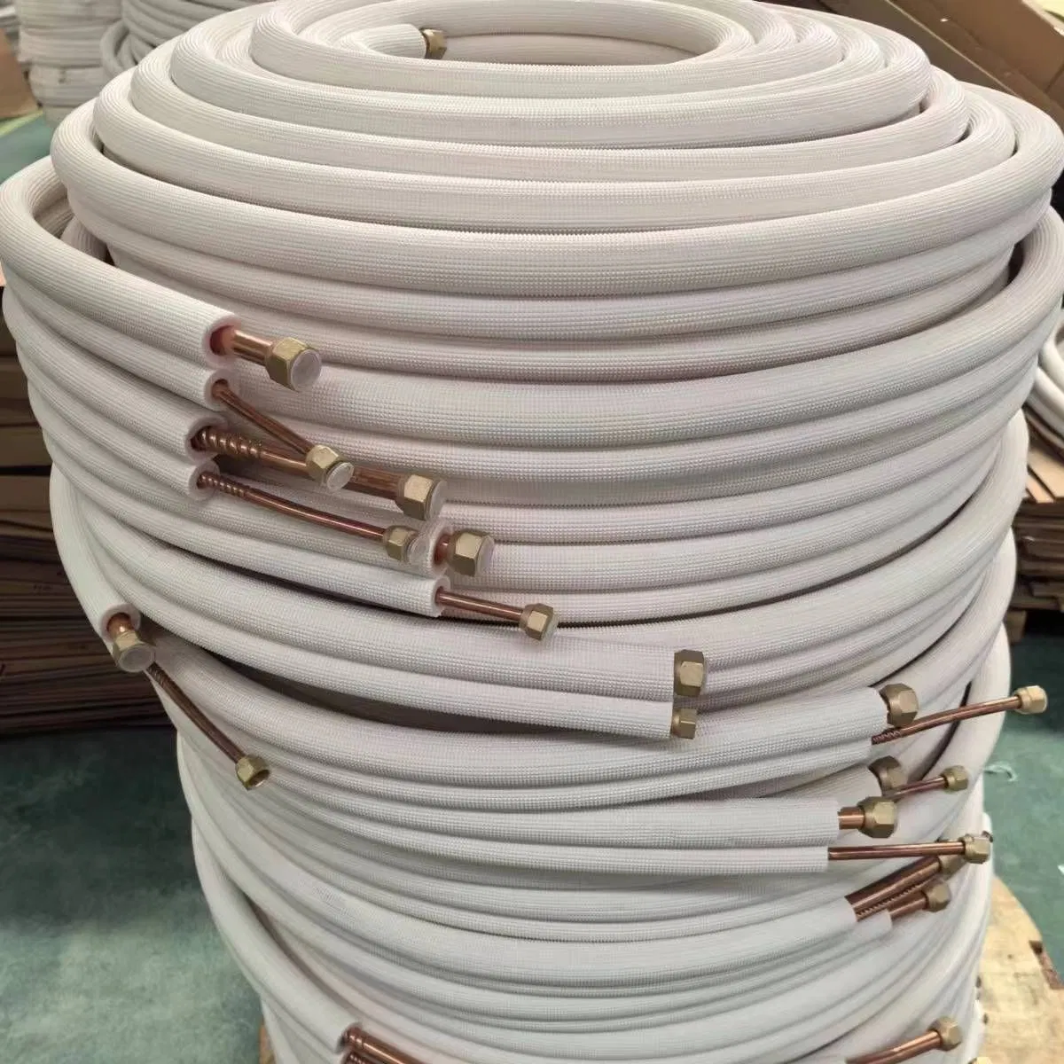 Competitive Price Insulated Spiral Flexible Copper Pipe Corrugated Tube for Air Conditioning