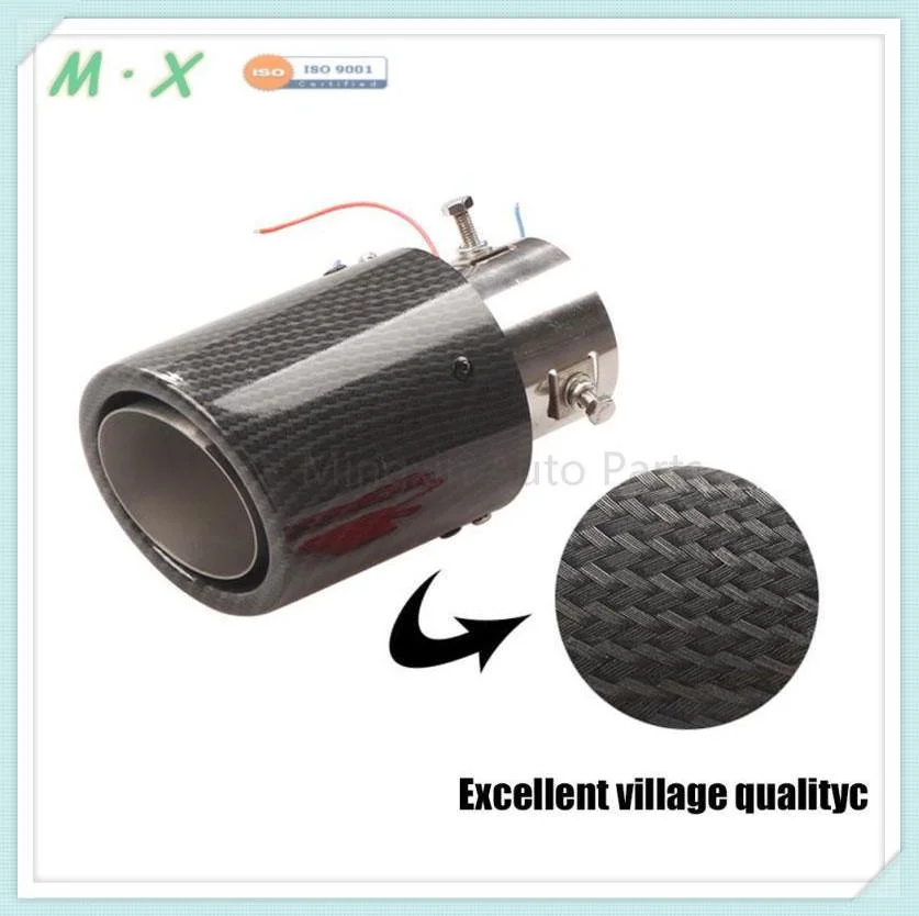 Akrapovic Car Exhaust System Single Outlets Glossy Carbon Fiber Exhaust Muffler Tips