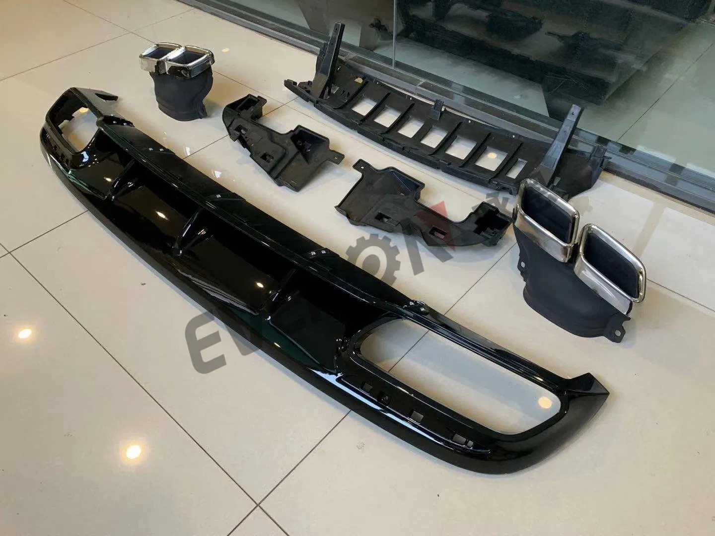 2019 S63 Coupe Rear Diffuser and Muffler Tips for Benz C217