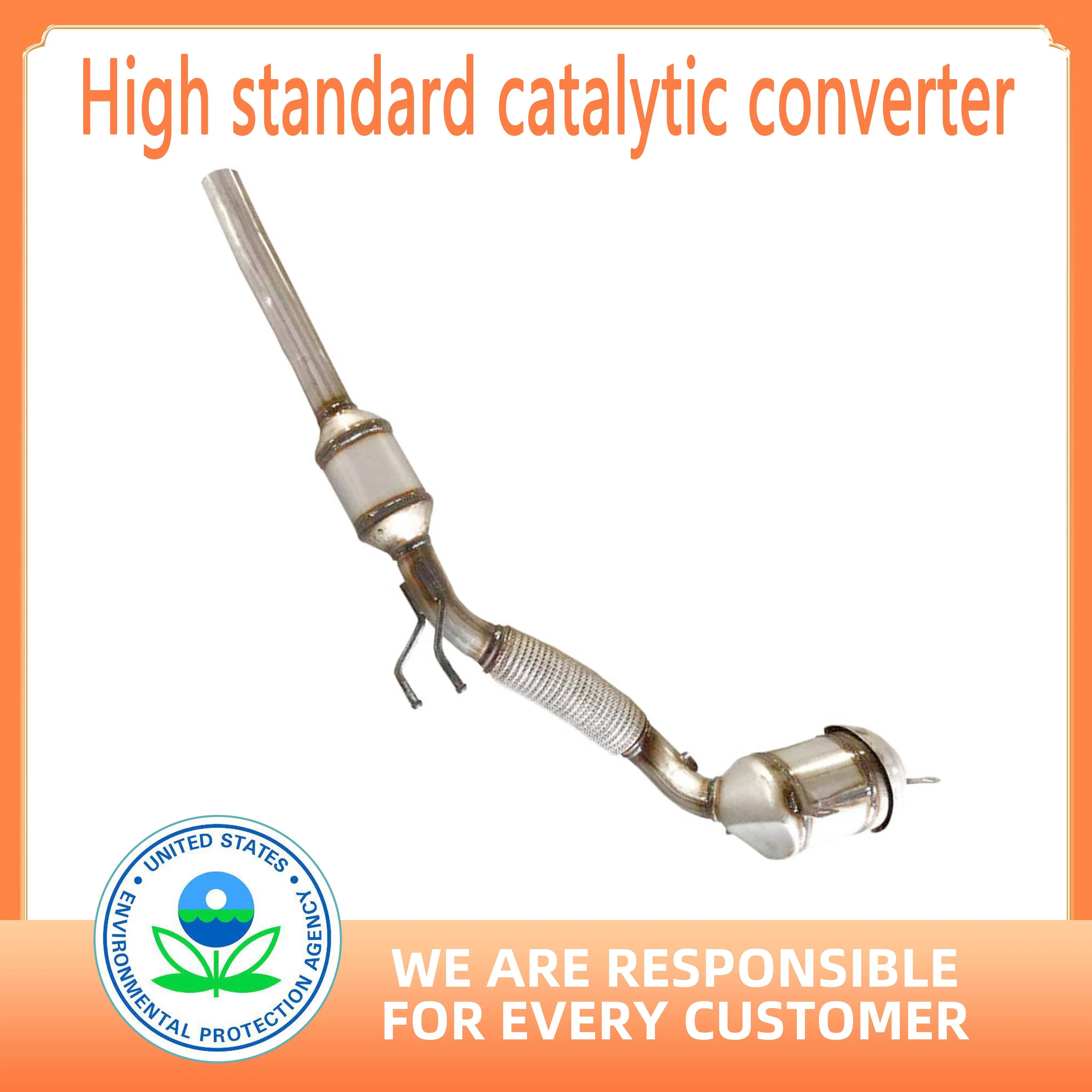 High Performance and High Flow Ceramic Carrier Catalytic Converter Is Suitable for Volkswagen Golf 7 1.4t.