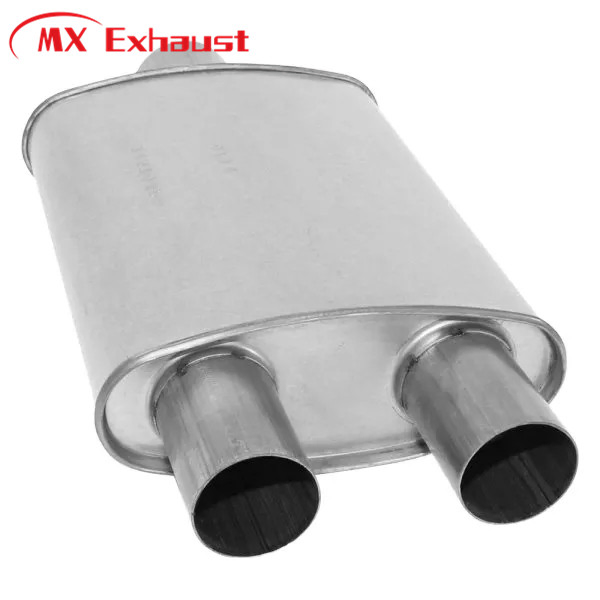 High Performance Oval Type Aluminized Silencer Exhaust Mufflers Glasspack Resonator System for Cars