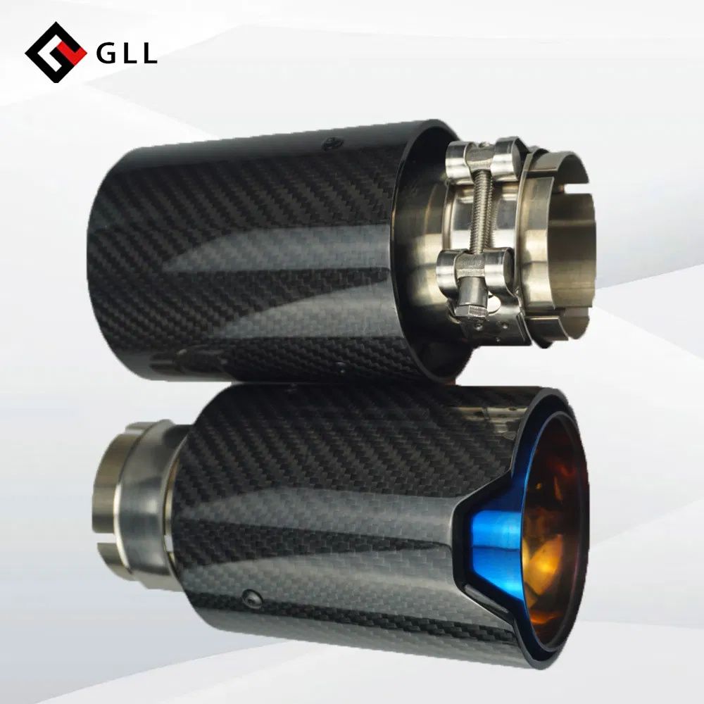 Car Carbon Fiber Auto Exhaust Pipe Muffler End Tips for 63mm 89mm